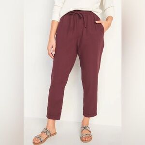Old Navy Linen Pants - Burgundy